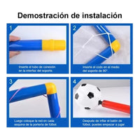 Porteria De Futbol 2 En 1 Canasta De Basquetbol Juego Juguet