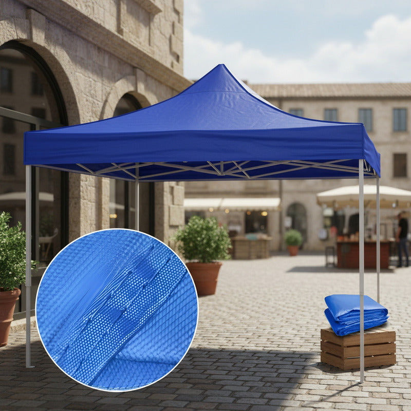 Lona Repuesto Toldo 3x3 Carpa Techo Impermeab Proteccion Uv Azul