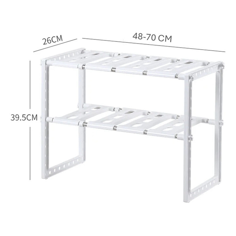 Estante Organizador De Ollas Ajustable Cocina Baño Multiuso