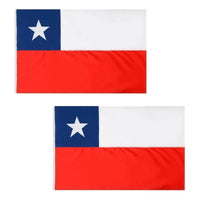 Pack 2 Banderas De Chile Bandera Chile Chilena 90 X 60 Tela Bandera Chile