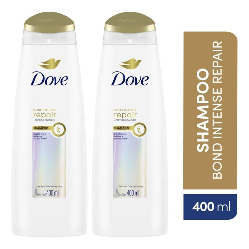 Pack X2 Shampoo Dove Bond Intense Repair 400ml