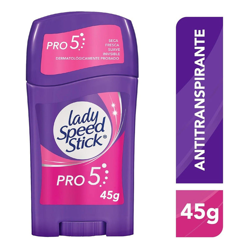 Desodorante Barra Lady Speed Stick Antitranspirant Pro 5 45g