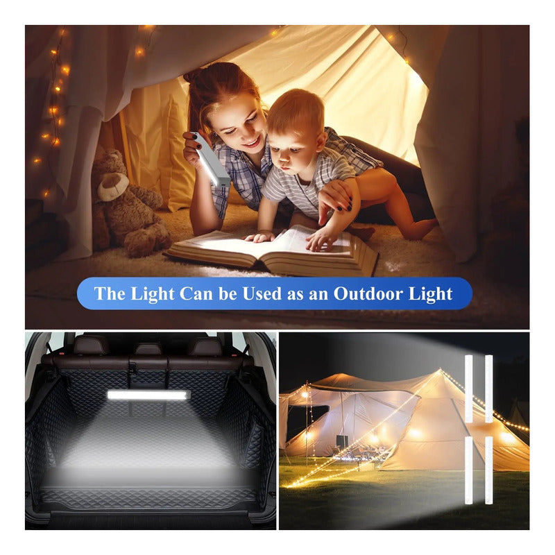 X2 Luz Barra Led 20cm Sensor Movimiento Ahorro Energia Hogar Blanco