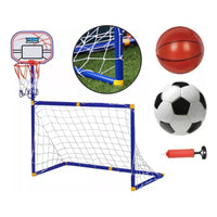 Porteria De Futbol 2 En 1 Canasta De Basquetbol Juego Juguet