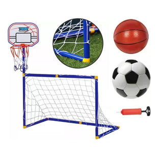 Porteria De Futbol 2 En 1 Canasta De Basquetbol Juego Juguet