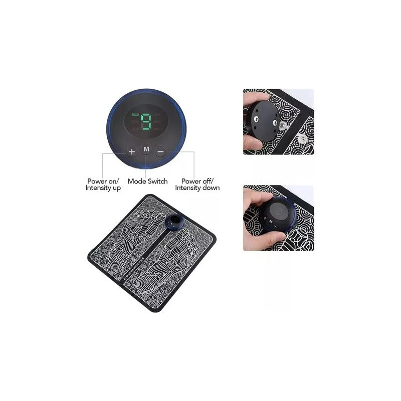 X2 Electro Estimulador Muscular Portátil Masajeador De Pies Cuadrado