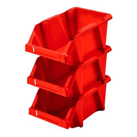 Set 6 Cajas Organizadoras Apilables Roja Gaveta Etiquetable