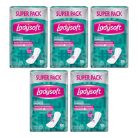 X5 Protectores Diarios Ladysoft Clásicos Tela Suave 100unid