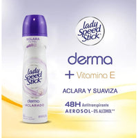 X2 Desodorante Aerosol Lady Speed Stick Nácar Derma Aclarad Nacar