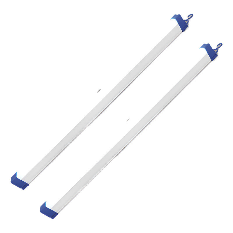 Pack 2 Barra De Luz 52cm Recargable 60w Escalera Tope Cocina Azul