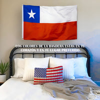 Bandera Premium Chile Chilena Bordada Reforzada 135x90 Cm Bandera Chile