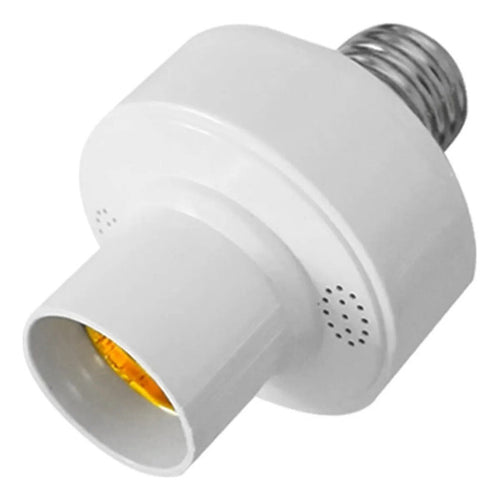 X2 Soquete Adaptador Soporte Ampolletas Sensor Movimiento Blanco