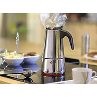 Cafetera Italiana 6 Tazas Inoxidable Espresso Maker Manual Plateado