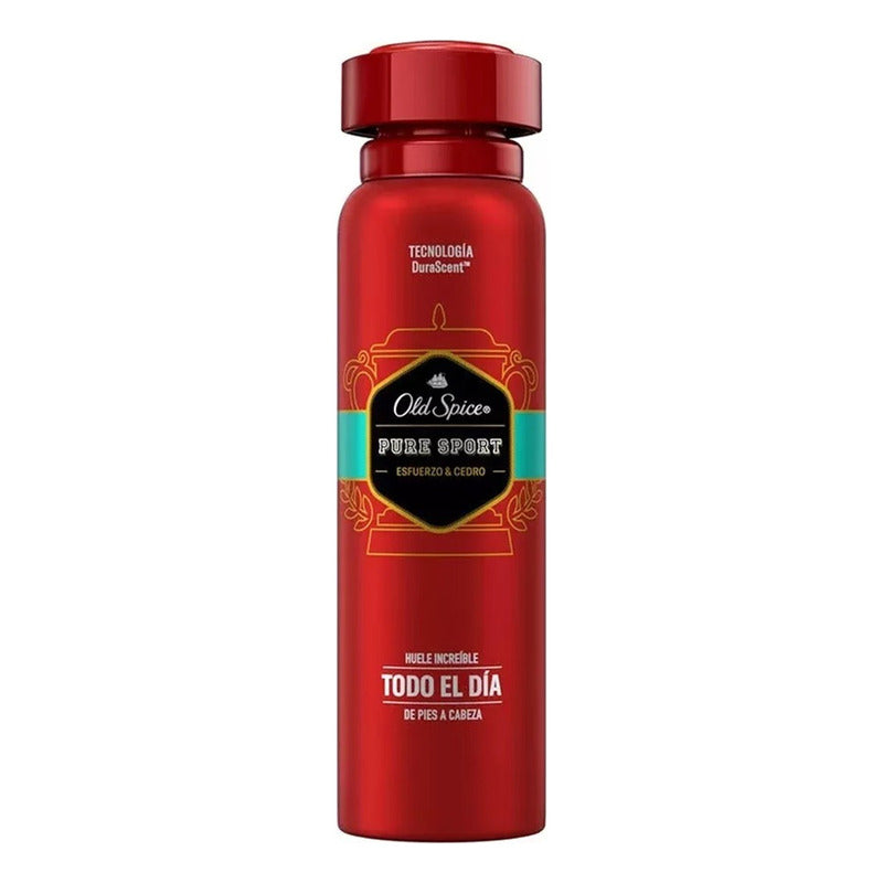 X2 Desodorante Old Spice Body Spray Pure Sport Cedro 150ml Cedro