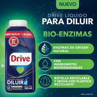 Detergente Drive Líquido Para Diluir 500ml Hasta 60 Lavados