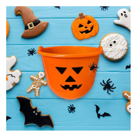 X3 Cubo Calabaza Grande Dulces Halloween Balde Calabaza