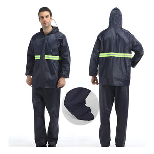 X2 Traje Lluvia Impermeable Protector Lluvia Moto Bicicleta Azul Oscuro U