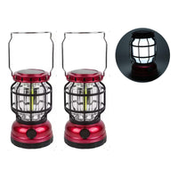 X2 Lampara Multifuncional Camping Recargable Energía Solar Rojo