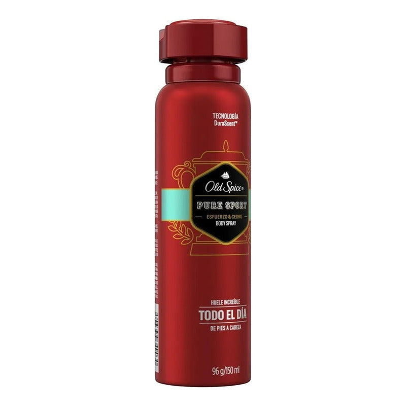 X2 Desodorante Old Spice Body Spray Pure Sport Cedro 150ml Cedro