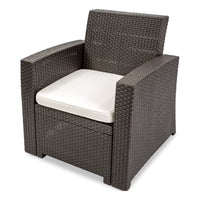 Juego De Terraza Muebles De Rattan Living Exterior Balcon 2p