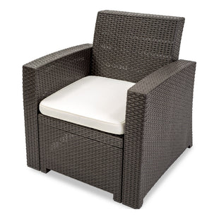 Juego De Terraza Muebles De Rattan Living Exterior Balcon 2p