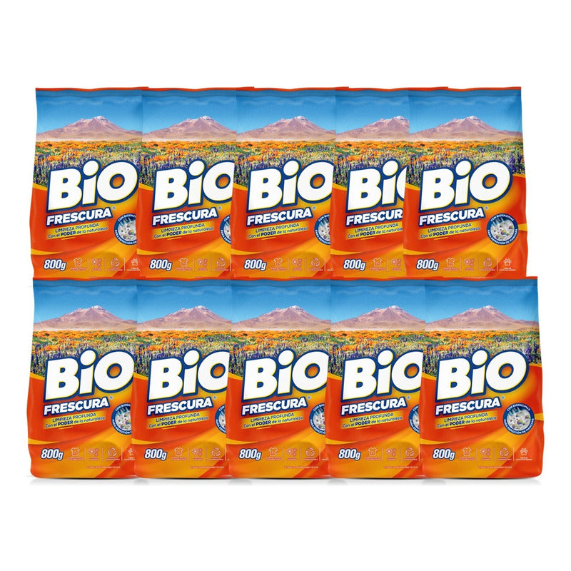 X10 Detergente Bio Frescura En Polvo Desierto Florido 800g