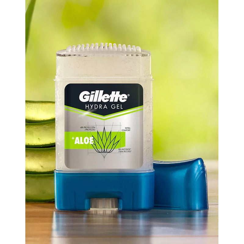 X2 Desodorante Gillette Gel Hidratación Con Aloe 82g Aloe Vera