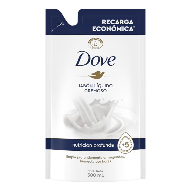 X2 Jabón Líquido Cremoso Dove Nutrición Profunda 500 Ml