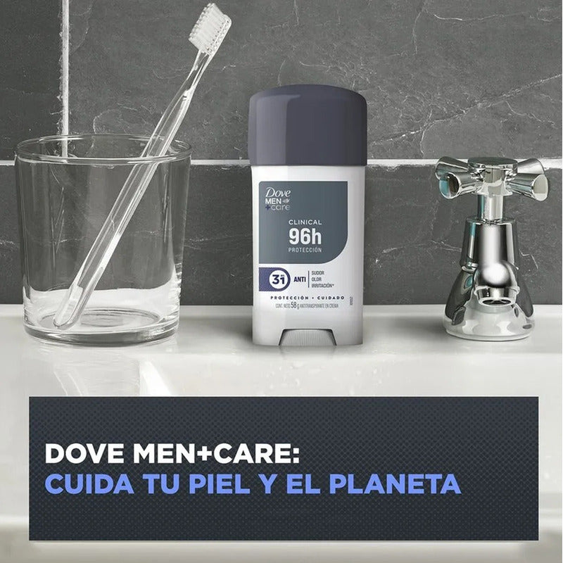 X2 Dove Men Care Clinical Desodorante Crema 58g Protección Original