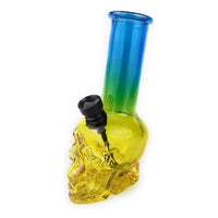Bong De Vidrio Pipa De Calavera Quemador Desmontable Calaveras Multicolor