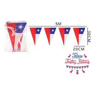 Banderines Guirnalda Decorativa Chile Fiestas Patrias Cotill
