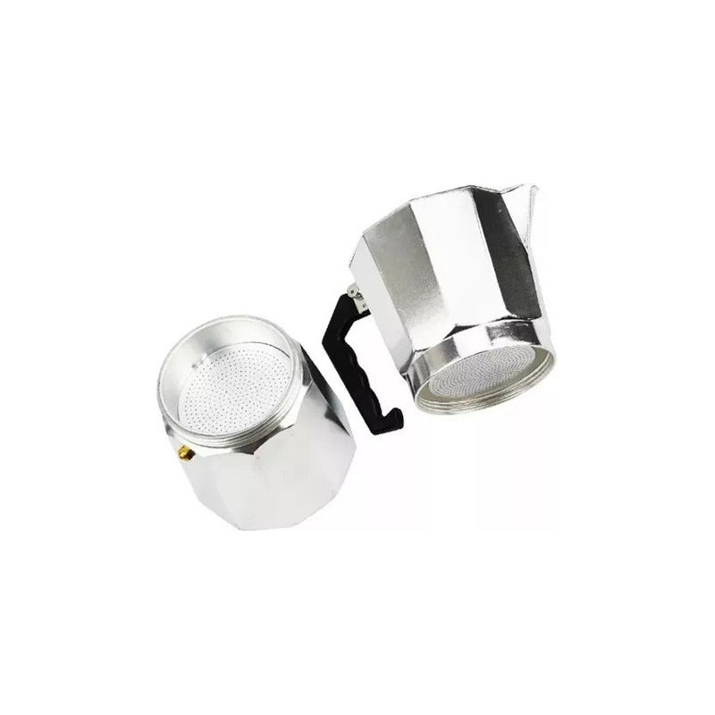 Cafetera Espresso Italiana Aluminio 3 Tazas Cocina Tetera Blanco