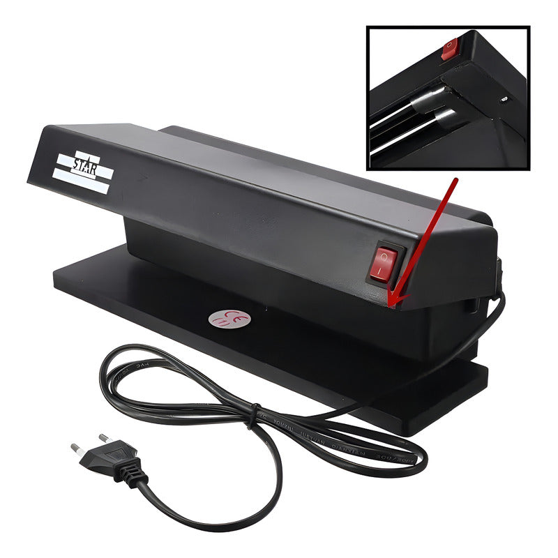 Máquina Detectora De Billetes Falsos 2 Tubos Luz Uv Tk-2028