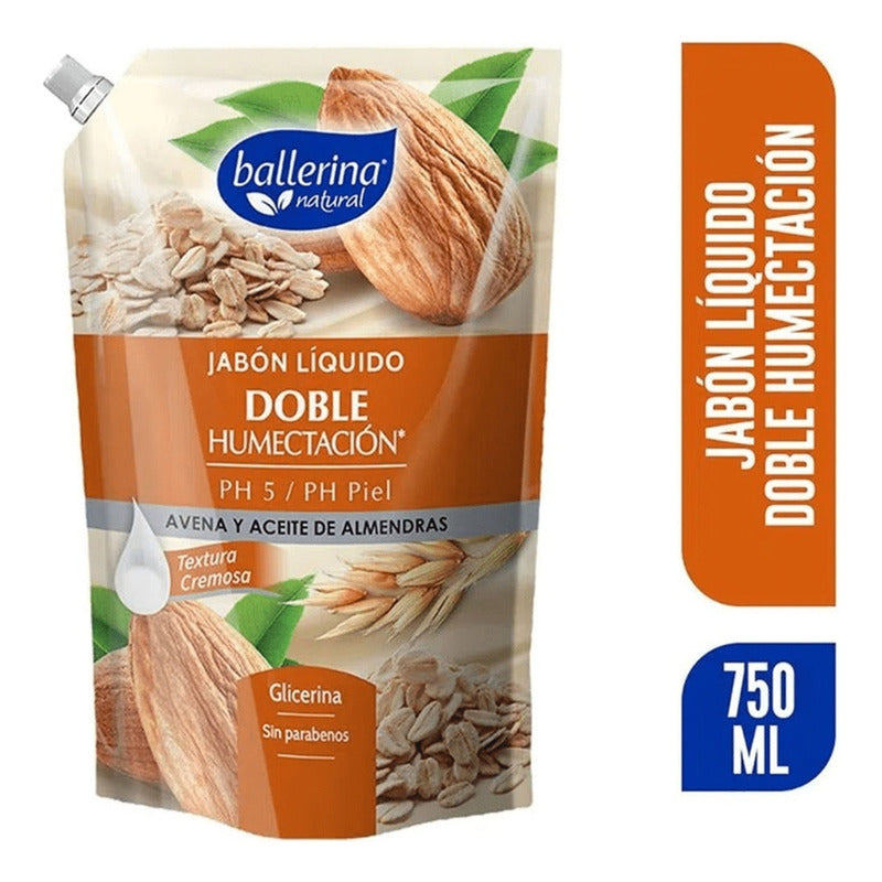 Jabón Líquido Ballerina Natural 750 Ml Jabón Humectante