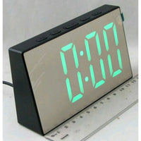 Reloj Despertador Digital Led De Escritorio Diseño Espejo
