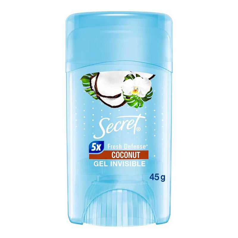 X3 Desodorante Gel Secret Coconut Antitranspirante 45g Coco