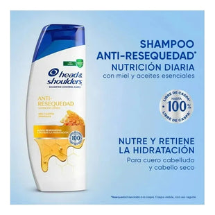 Shampoo Head & Shoulders Anti-resequedad 375ml Miel Aceites