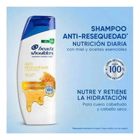 X2 Shampoo Head & Shoulders Anti-resequedad 375ml Miel