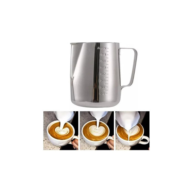 Jarra Espuma De Leche Barista Texturizar Pitcher Cafe 900 Ml