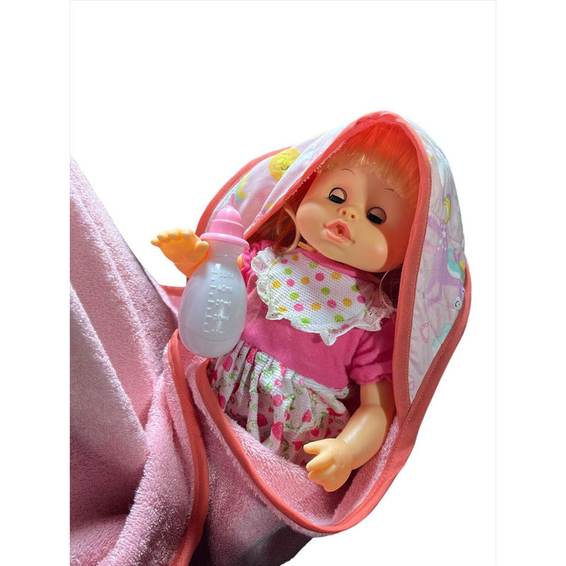 Manta De Baño Infantil Toalla Delantal Capucha Bebe Unicorni