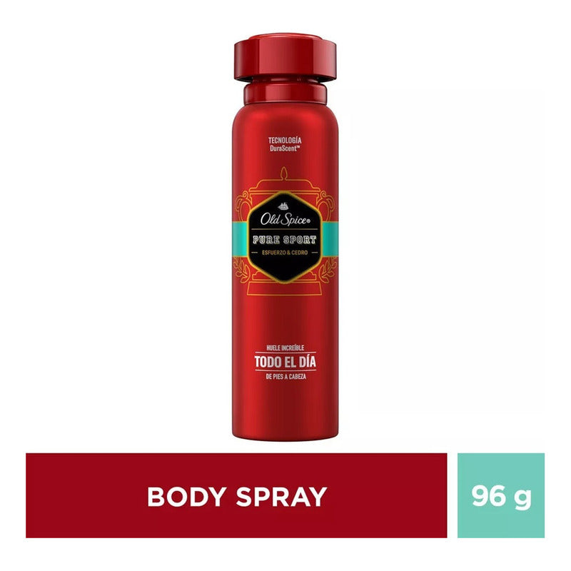 X2 Desodorante Old Spice Body Spray Pure Sport Cedro 150ml Cedro
