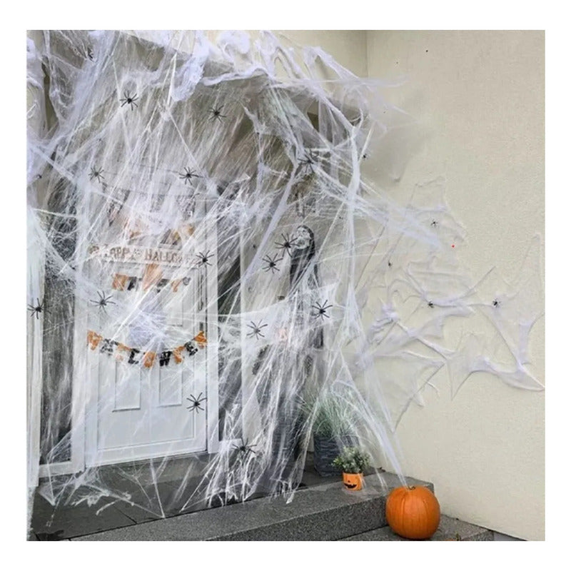 Telaraña Colgante Halloween Decoración Tela De Araña Adorno Gris Telaraña