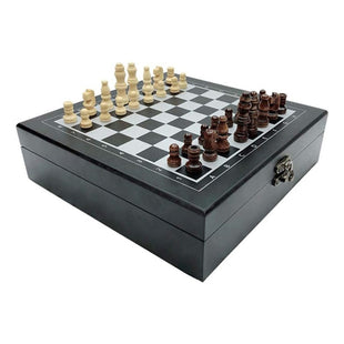 Set De Lujo Tablero Ajedrez Madera + Domino+ Cartas Poker