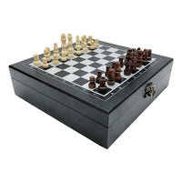 Set De Lujo Tablero Ajedrez Madera + Domino+ Cartas Poker