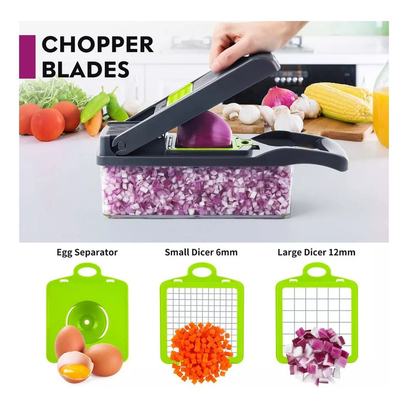 Cortador Procesador Alimentos Verduras Vegetales Importado Verde Lima