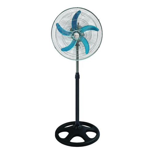 Ventiladores Turbo Grande Ventilador Pedestal Silencioso Pie 50 Cm Negro Plateada Metal 5