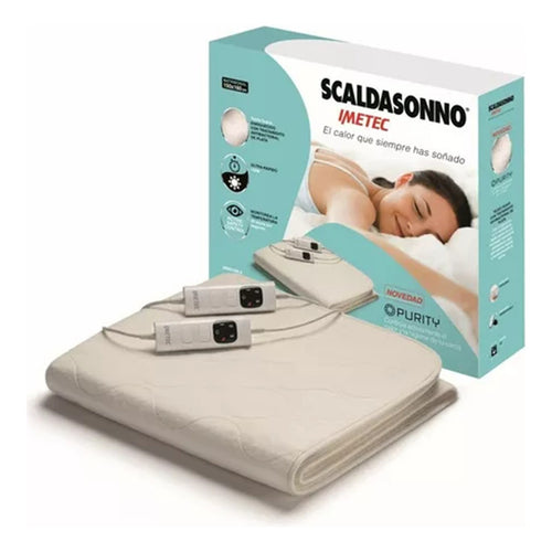 Calienta Cama Scaldasonno Purity 2 Plazas Doble 150x160 Cm Blanco