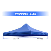Lona Repuesto Toldo 3x3 Carpa Techo Impermeab Proteccion Uv Azul