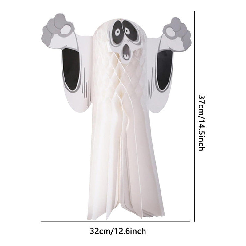 Guirnalda Fantasma Decorativa Para Fiesta Halloween Terror Blanco Fantasma
