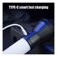 Linterna Doble Luz Recargable Led Camping Campo Flash Blanco Negro